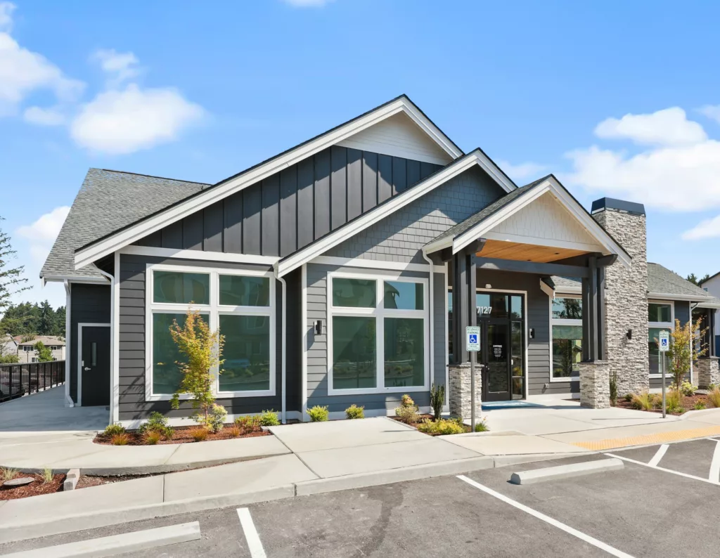 Leasing office at Switchback apartments in Lacey, WA
