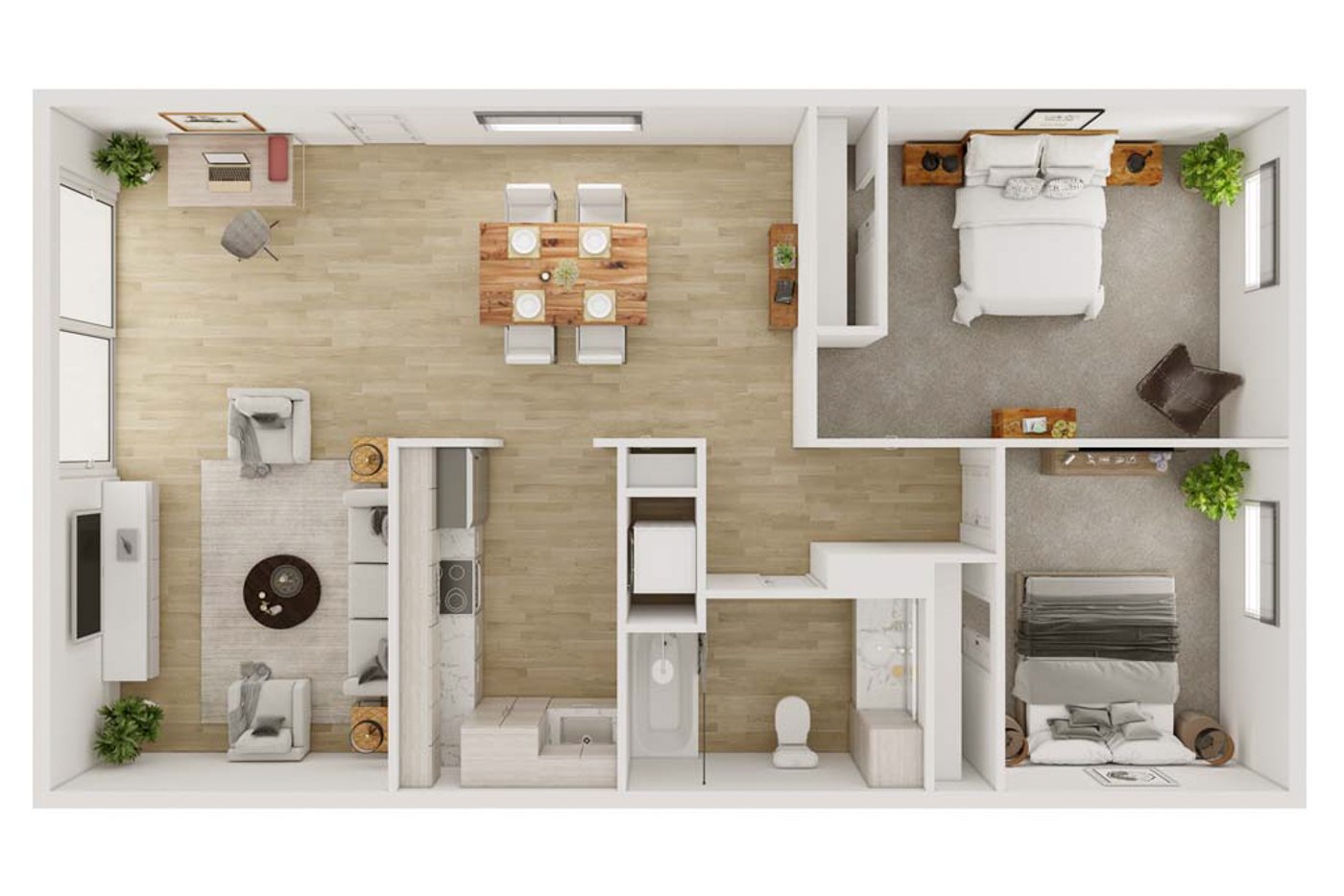 Floor plan at Butler Cove apartments in Olympia, WA