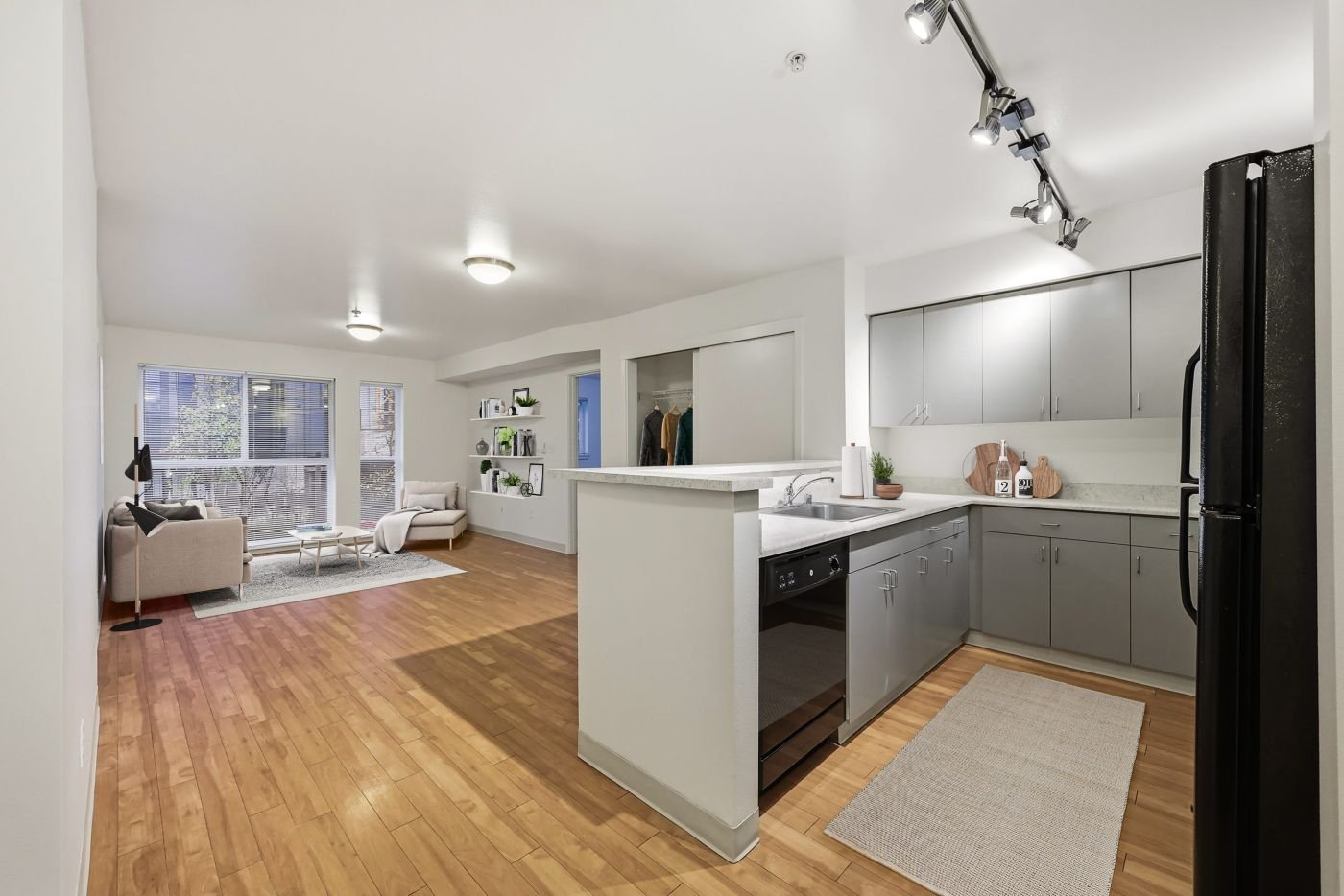 Kitchen at Borealis apartments in Seattle, WA