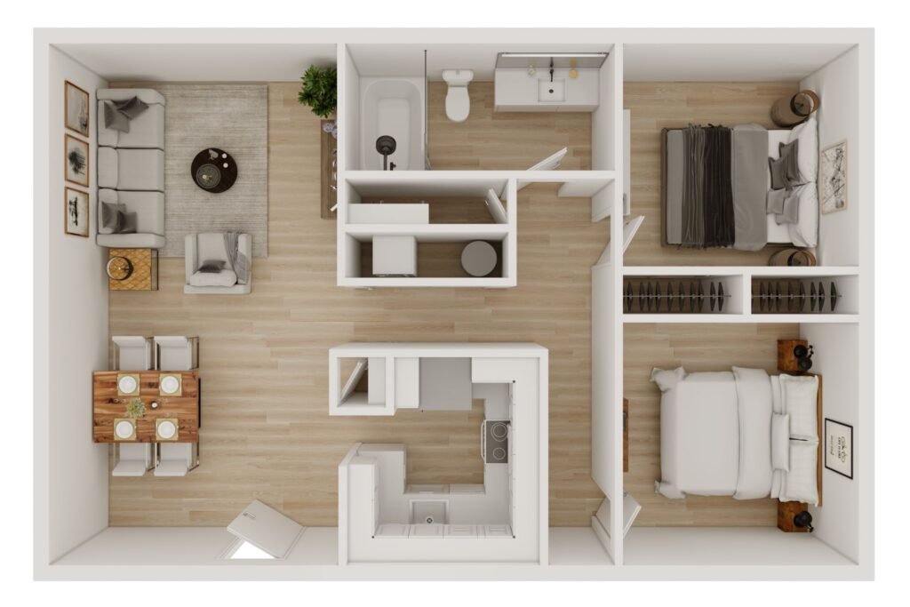 Floor plan at Liberty Gardens apartments in Marysville, WA