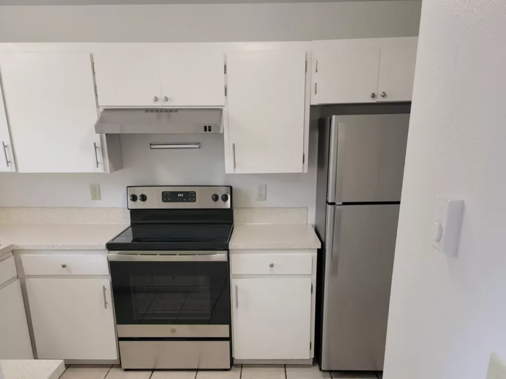 Kitchen at Rainier View apartments in Sumner, WA