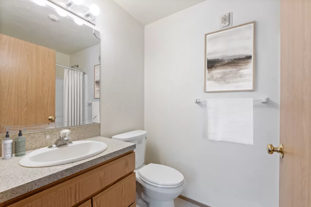 Bathroom at Trailside apartments in Lacey, WA