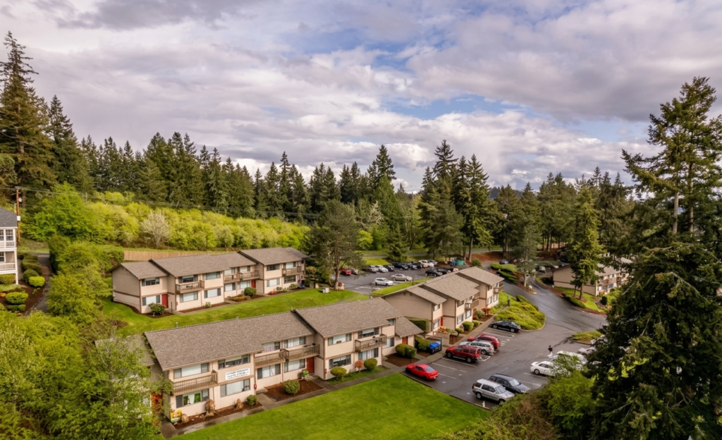 Forest-View Apartment Complex Exterior