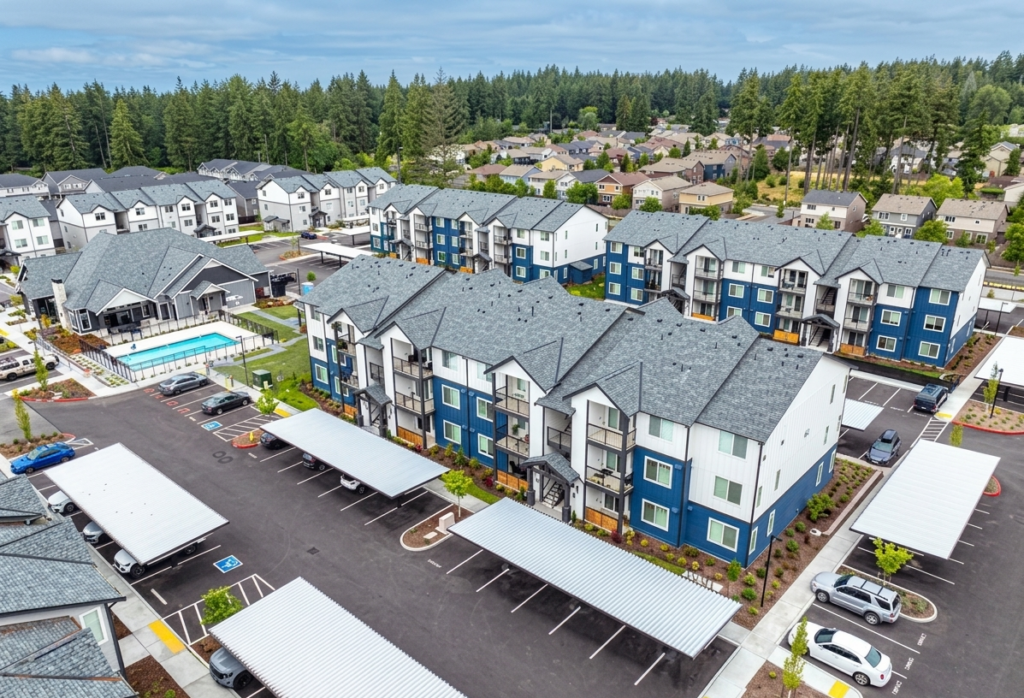 Modern Apartment Community Aerial View